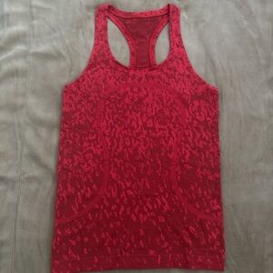 Lululemon Swiftly Tech Racerback Tank Top in color COVERED CAMO RED ROCK